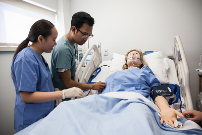 simulated patient in simulated hospital