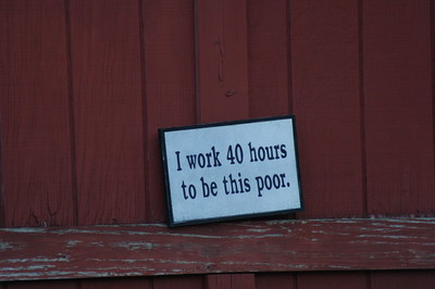 sign poverty