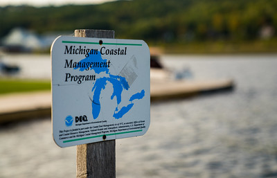 Michigan Coastal Management Program sign public sector